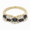 Picture of 14k Yellow Gold Diamond & Sapphire Ring