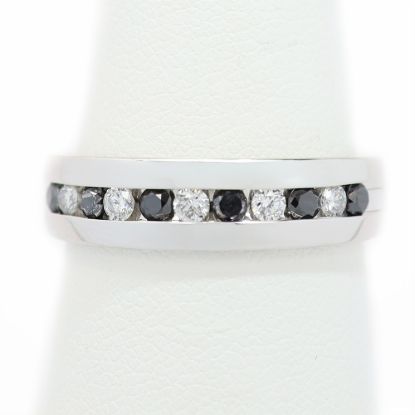 Picture of 14k White Gold Diamond & Sapphire Ring Band