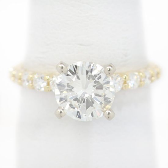 Picture of 14k Yellow Gold Brilliant Diamond Ring