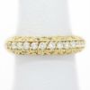 Picture of 14k Yellow Gold Brilliant Diamond Filigree Ring Band