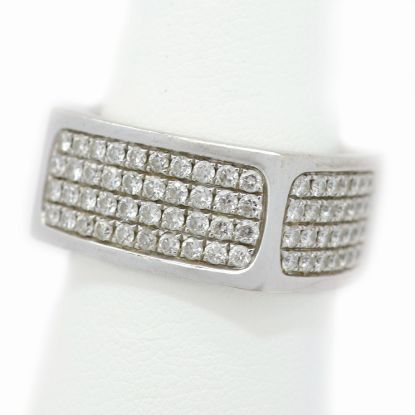 Picture of 14k White Gold Brilliant Micro Pavé Set Diamond Men's Ring