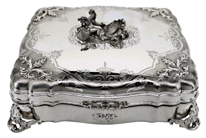 Picture of Dresser Box / Jewelry Casket, Sterling Silver