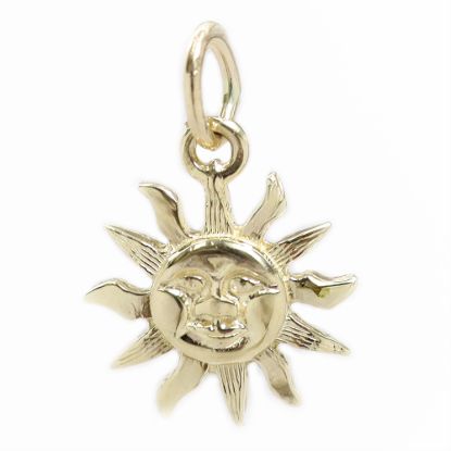 Picture of 14k Yellow Gold Sun Pendant