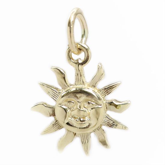 Picture of 14k Yellow Gold Sun Pendant