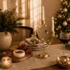Picture of New Golden Mistletoe Candle Holder