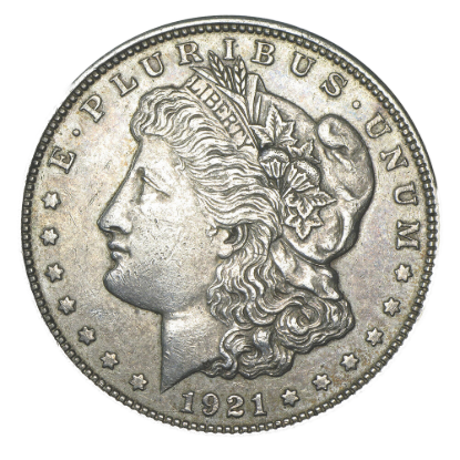 Picture of Morgan Silver Dollar, Assorted Dates/Mints  Graded MS63