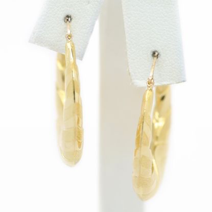 Picture of 14k Yellow Gold Round Hoop Earrings