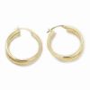 Picture of 14k Yellow Gold Overlap Hoop Earrings