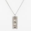 Picture of Tiffany & Co. 18k White Gold & Diamond Roman Numeral Pendant