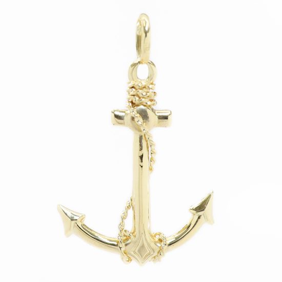 Picture of 14k Yellow Gold Anchor Pendant