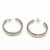 Picture of 18k Two Tone Gold Brilliant Diamond Hoop Earrings