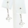 Picture of 14k White Gold Diamond Solitaire Leverback Earrings