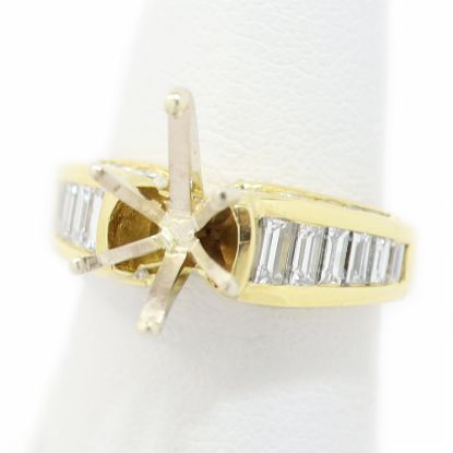 Picture of 18k Yellow Gold Diamond Semi-Mount Ring