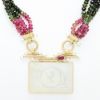 Picture of 14k Yellow Gold Tourmaline & Mother of Pearl Necklace