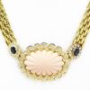 Picture of 18k Yellow Gold Coral, Sapphire & Diamond Necklace
