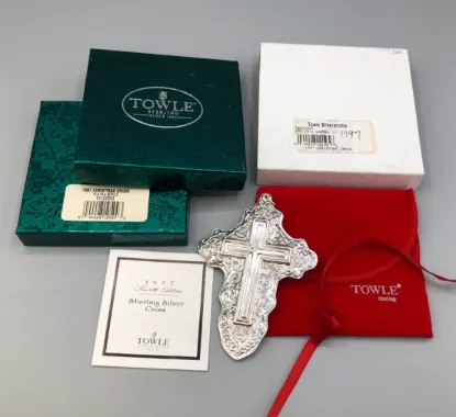 Picture of Towle 1997 Annual Cross Ornament, Sterling Silver, with box