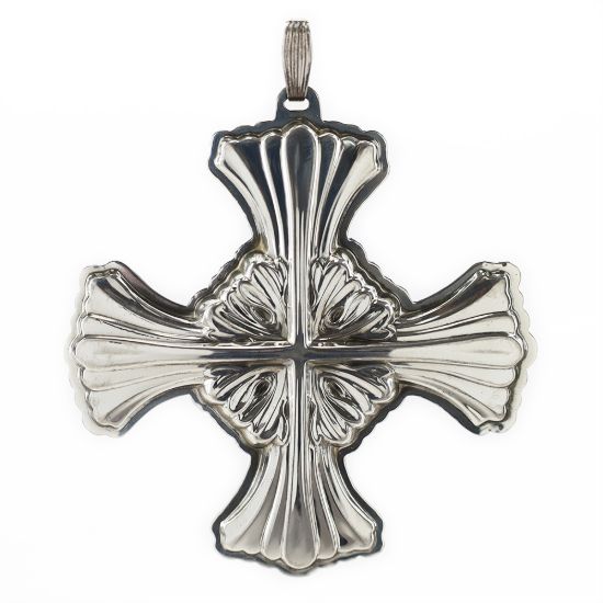 Picture of Reed & Barton Sterling Silver 1992 Annual Christmas Cross Ornament, with box
