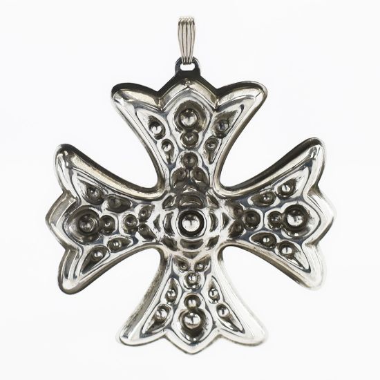 Picture of Sterling Silver 1975 Annual Christmas Cross Ornament, with Box