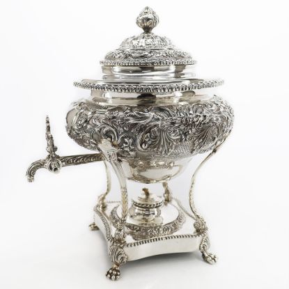 Picture of Silver Tea Urn with Repousse Design, Large