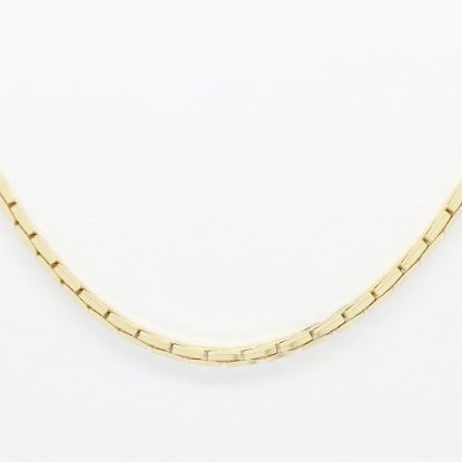 Picture of 14k Yellow Gold Rectangular Bar Link Chain