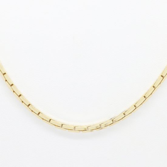 Picture of 14k Yellow Gold Rectangular Bar Link Chain