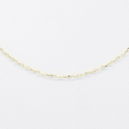 Picture of 14k Yellow Gold Thin Cable Link Necklace