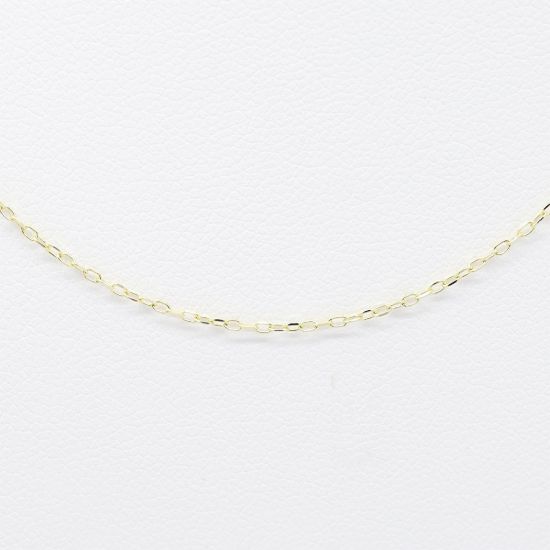 Picture of 14k Yellow Gold Thin Cable Link Necklace