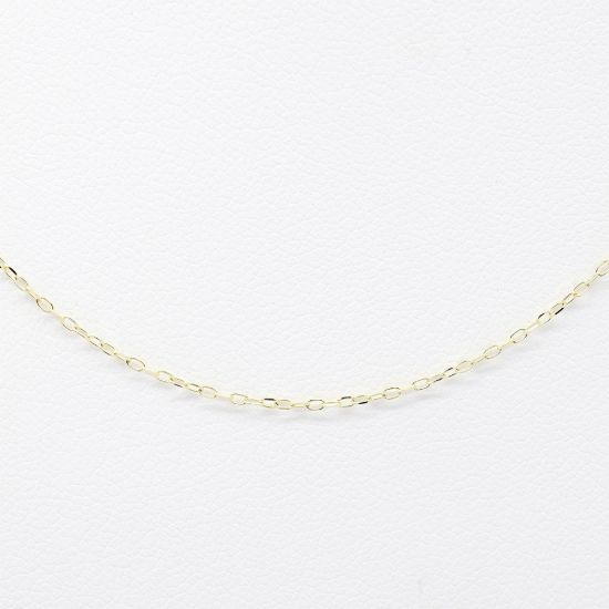 Picture of 14k Yellow Gold Thin Cable Link Necklace