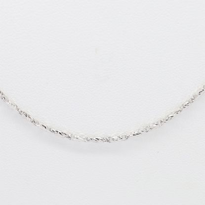 Picture of 14k White Gold Thin Twisted Bar Link Chain