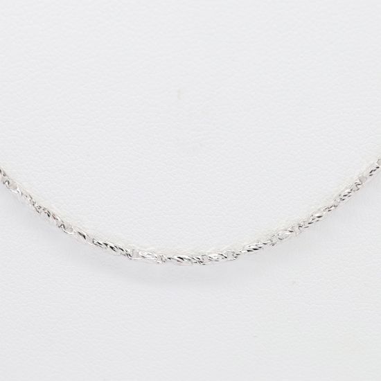 Picture of 14k White Gold Thin Twisted Bar Link Chain