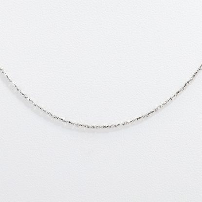 Picture of 14k White Gold Thin Textured Bar Link Chain