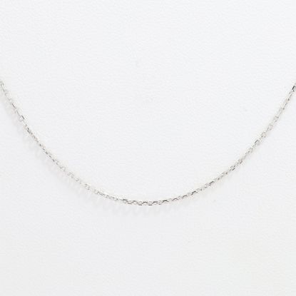 Picture of 14k White Gold Thin Cable Link Necklace
