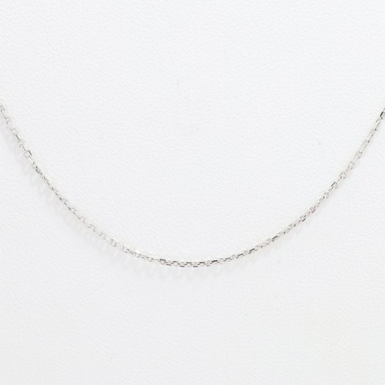 Picture of 14k White Gold Thin Cable Link Necklace