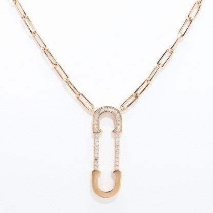 Picture of 14k Rose Gold Diamond Necklace