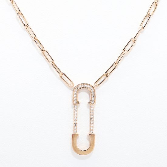 Picture of 14k Rose Gold Diamond Necklace
