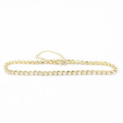 Picture of 14k Yellow Gold Diamond Tennis Bracelet