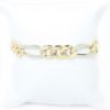 Picture of 14k Two Tone Gold Figaro Link Bracelet