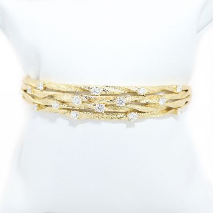 Picture of 14k Yellow Gold Diamond Bangle Bracelet