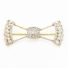 Picture of Vintage 18k Yellow Gold with Platinum Diamond & Cultured Pearl Brooch